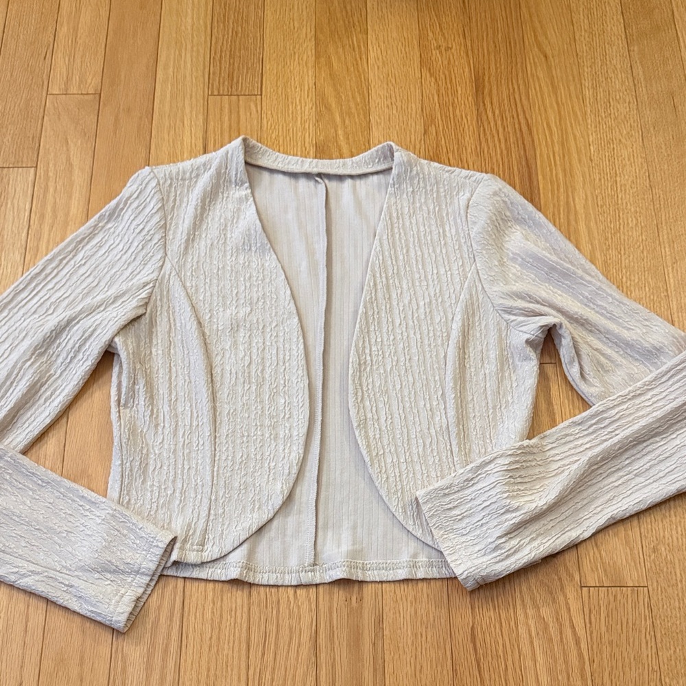 SHEIN Textured Cream Blazer